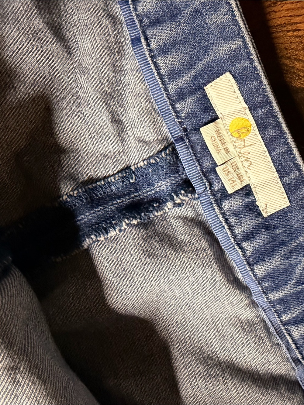 Boden Blue Denim Mini Skirt